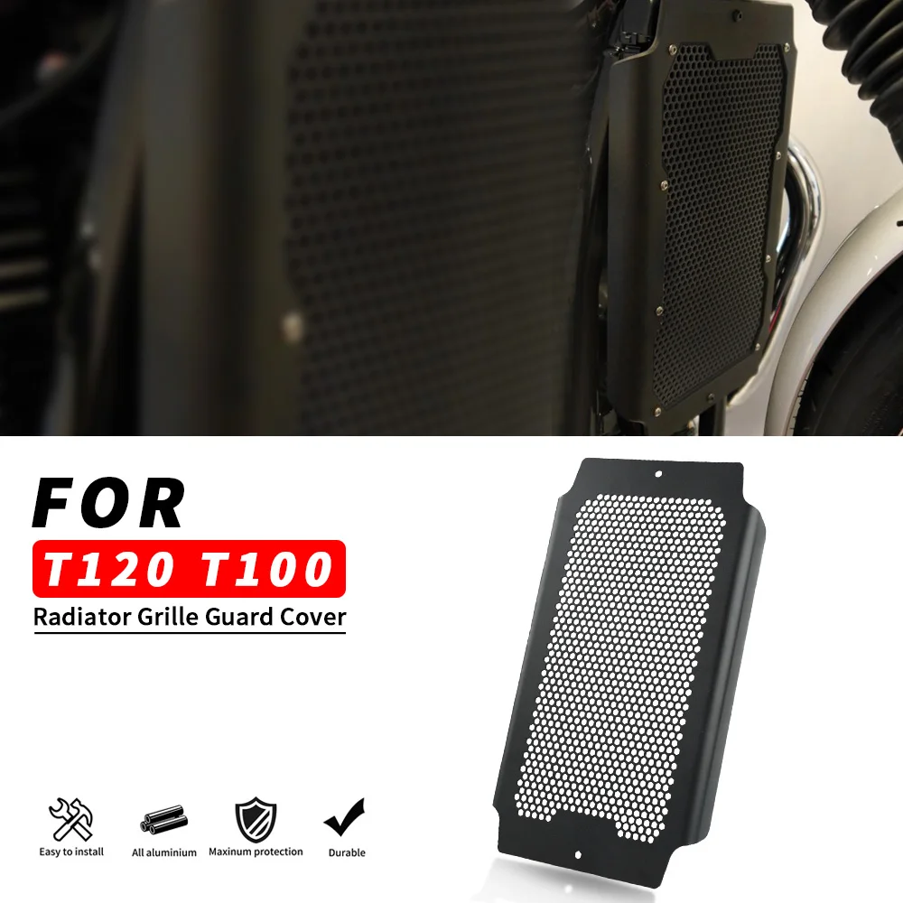 

Motorcycle Oil Cooler Guard For T100 T120 2016 2017 2018 2019 2020 2021 Motorbike Radiator Grille Guard Cover