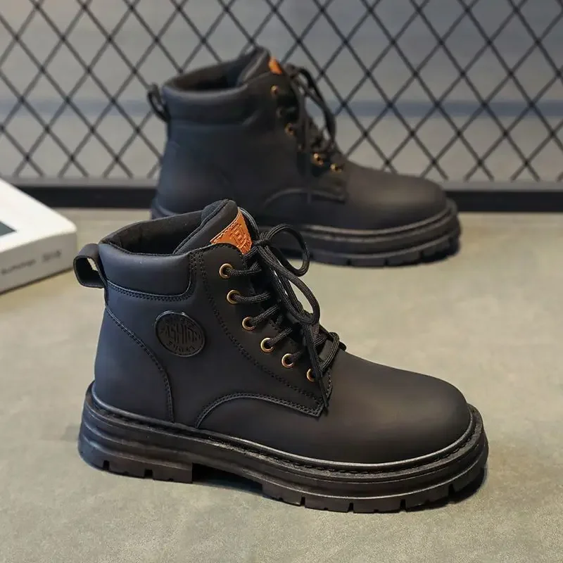 Botas de combate para hombre, zapatos cómodos y transpirables, a prueba de agua, de trabajo, a la moda, novedad de 2023