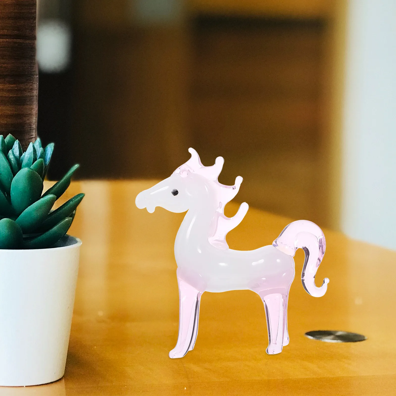 Crystal Horse Desktop Ornament Elegant Sophisticated Zodiac Room Office Apartment Decor Home Tabletop Decoration