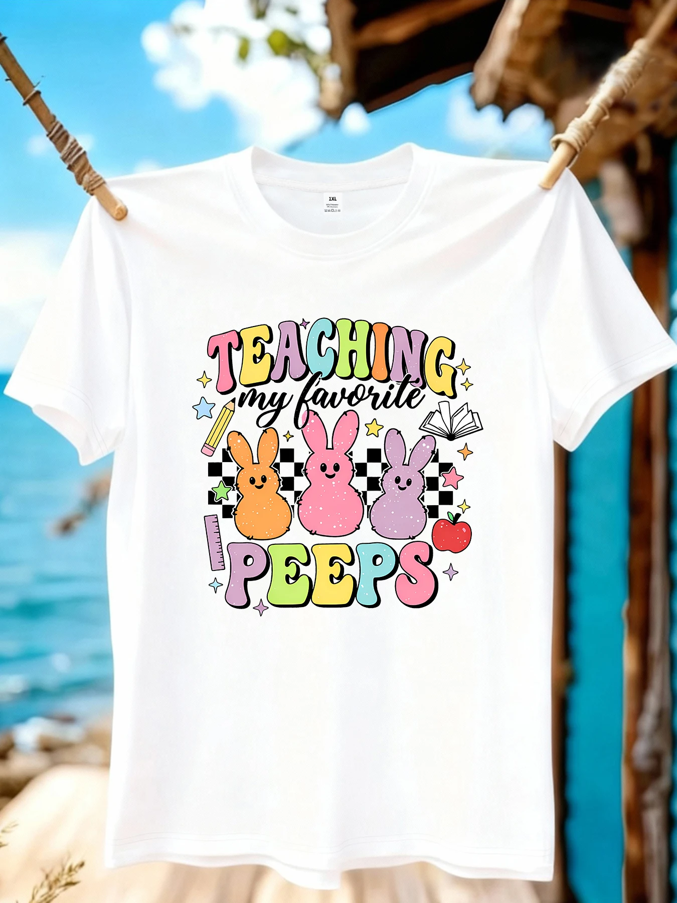 

【WZM109123】Женская футболка больших размеров с принтом трех кроликов, с круглым вырезом, летняя, повседневная, с короткими рукавами, в уличном стиле, универсальная.