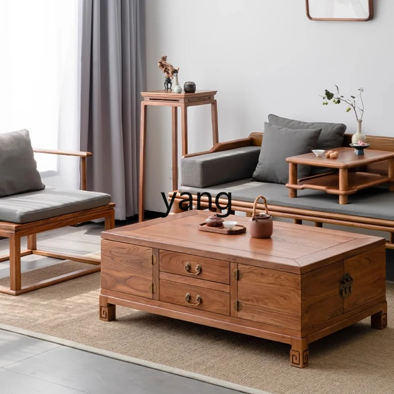 

YHM Solid Wood Retro Simple Old Elm Wood Multi-Functional Hall