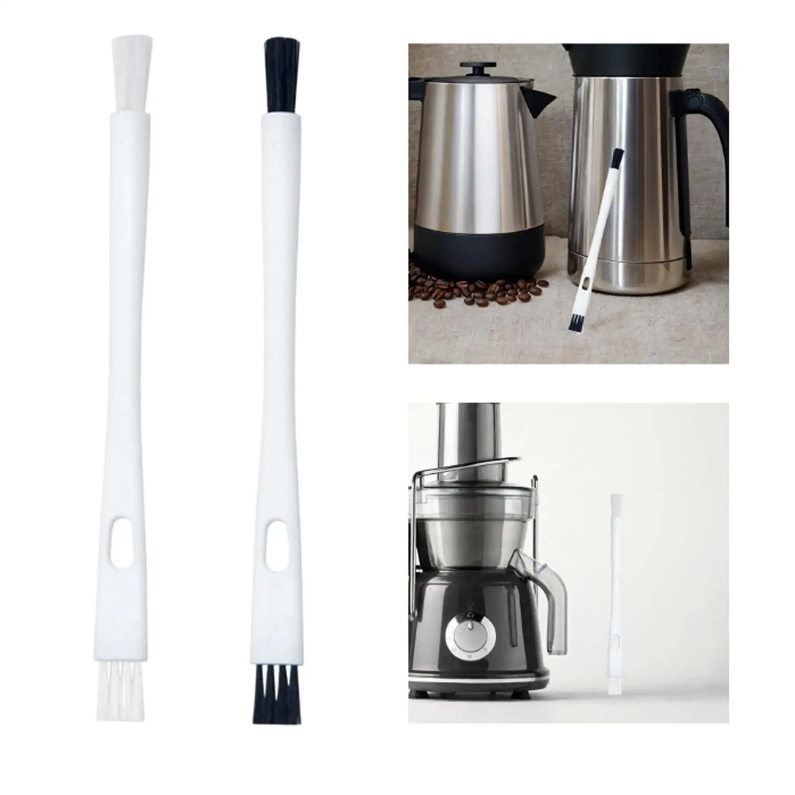 Coffee Machine Cleaning Brush Espresso Equipment Dusting Handle Bristle Brush Double Ended for Kitchen Sugar Home Powder Barista