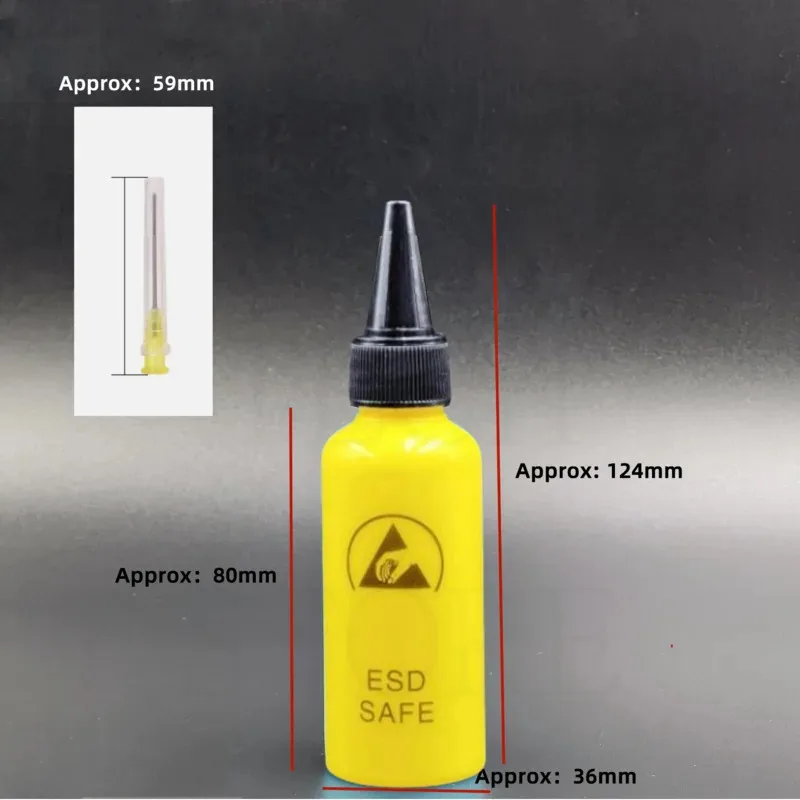 

Tool parts 60ml Alcohol bottle washboard water press anti-static squeeze tip with needle solvent empty bottle cell