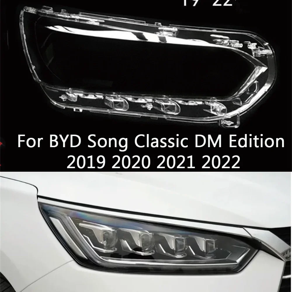 

HTTCY For BYD Song Classic DM Edition 2019 2020 2021 2022 Car Headlight Cover Lens Shell Lampcover Lampshade Headlamp housing