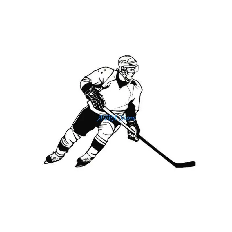 

U13C Car Decorative Sticker Large Ice Hockey Sports Decal Deocration for Car Truck