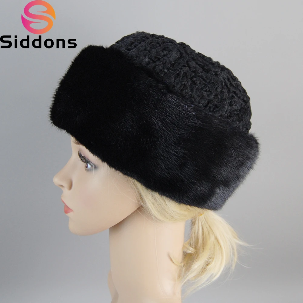 Fashion Pure Marten Wool Hat Winter Russian Unisex Warm Hat Whole Marten Sheepskin Hat Karaku Sheepskin Casual Outdoor Mink Hat