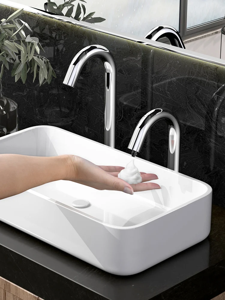 

Hotel Toilet Table Automatic Inductive Soap Dispenser Detergent Faucet Foam Hand Washing Machine