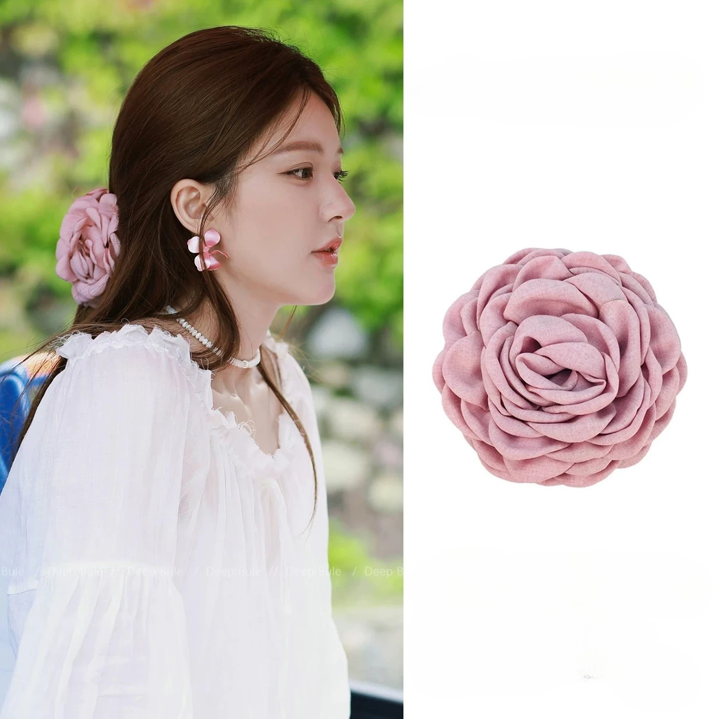 

Заколка для волос с розовой розой, женская заколка для волос с цветком, головной убор, корейские аксессуары для женщин и девочек, чародей, элегантный краб, дизайнерский винтажный