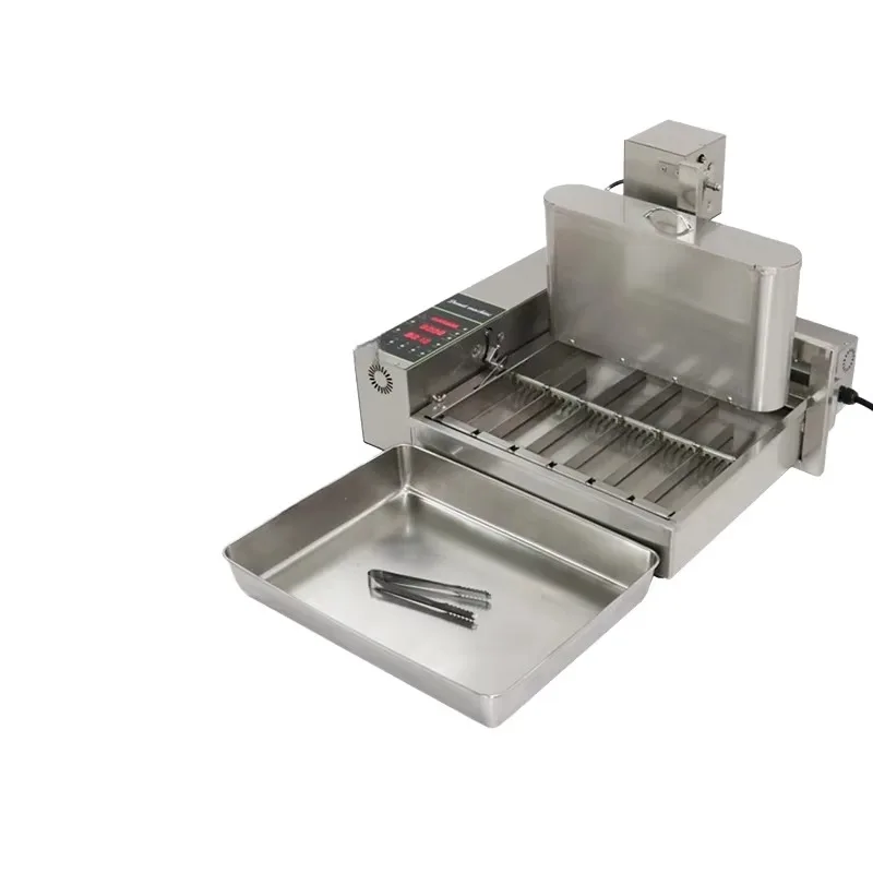 Six-row Mini Automatic Donut Machine Commercial Bakery Equipment 6 Donuts/Min 220V High Capacity Fried Snack Production Line