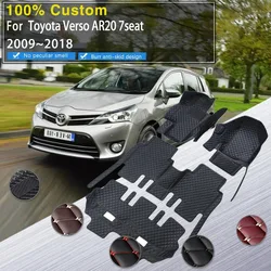 Car Floor Mats For Toyota Verso AR20 2009~2018 7 Seats Waterproof Protective Pads Alfonbrillas De Coche Car Accessories Interior