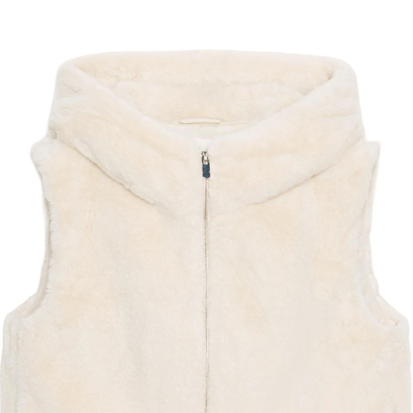 Nowa kolekcja damska jesień 2025: Indywidualna kamizelka z kapturem, imitująca futro, uniwersalna, o regularnej długości, zapinana na zamek, czysta...