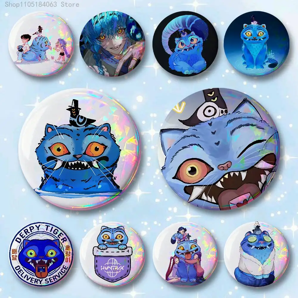 ديربي النمر وسوسى شارات 25 32 44 58 75 مللي متر جولة تأثيري دبوس حقيبة ديكور المشجعين جمع الأصدقاء الهدايا بروش تذكارية