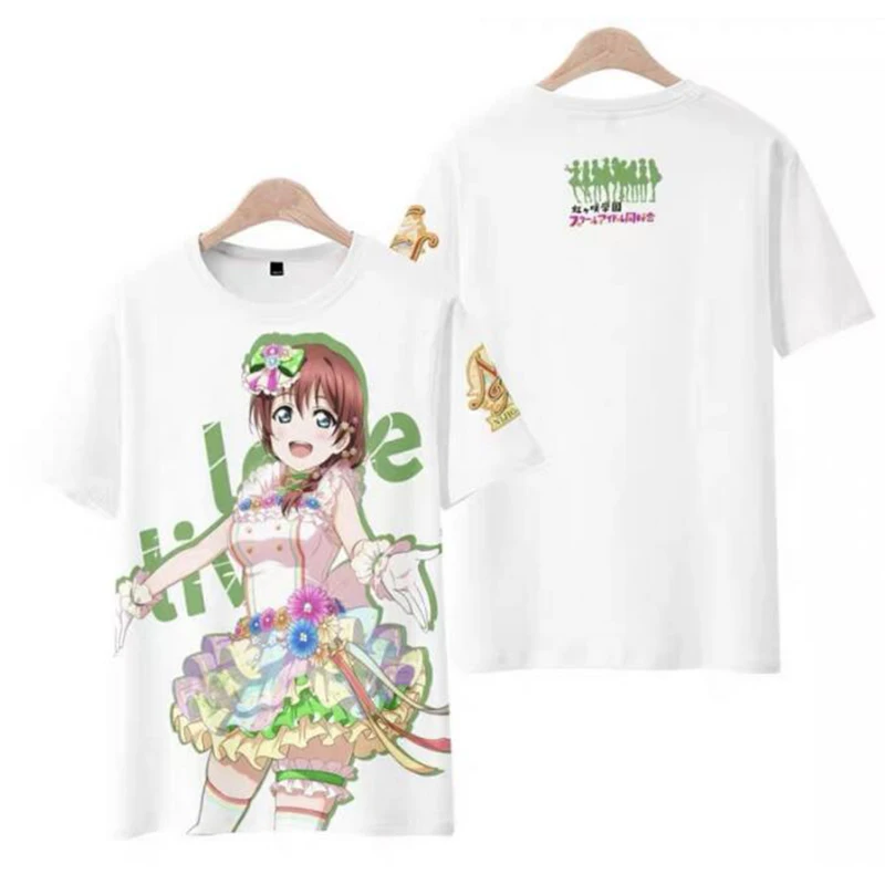 Anime Love Live! Nijigasaki High School Idol Club 3d T-shirt Men Women T Shirts Tops O-neck Short Sleeve Cute T-shirts Tee Shirt