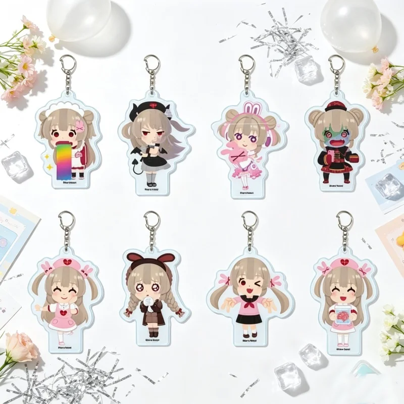Sana Natori VTuber 6CM 2026 New Acrylic Pendant Keychain Zombie Ver. Bag Acrylic KeyRing Gifts Cartoon Character Anime Lovers