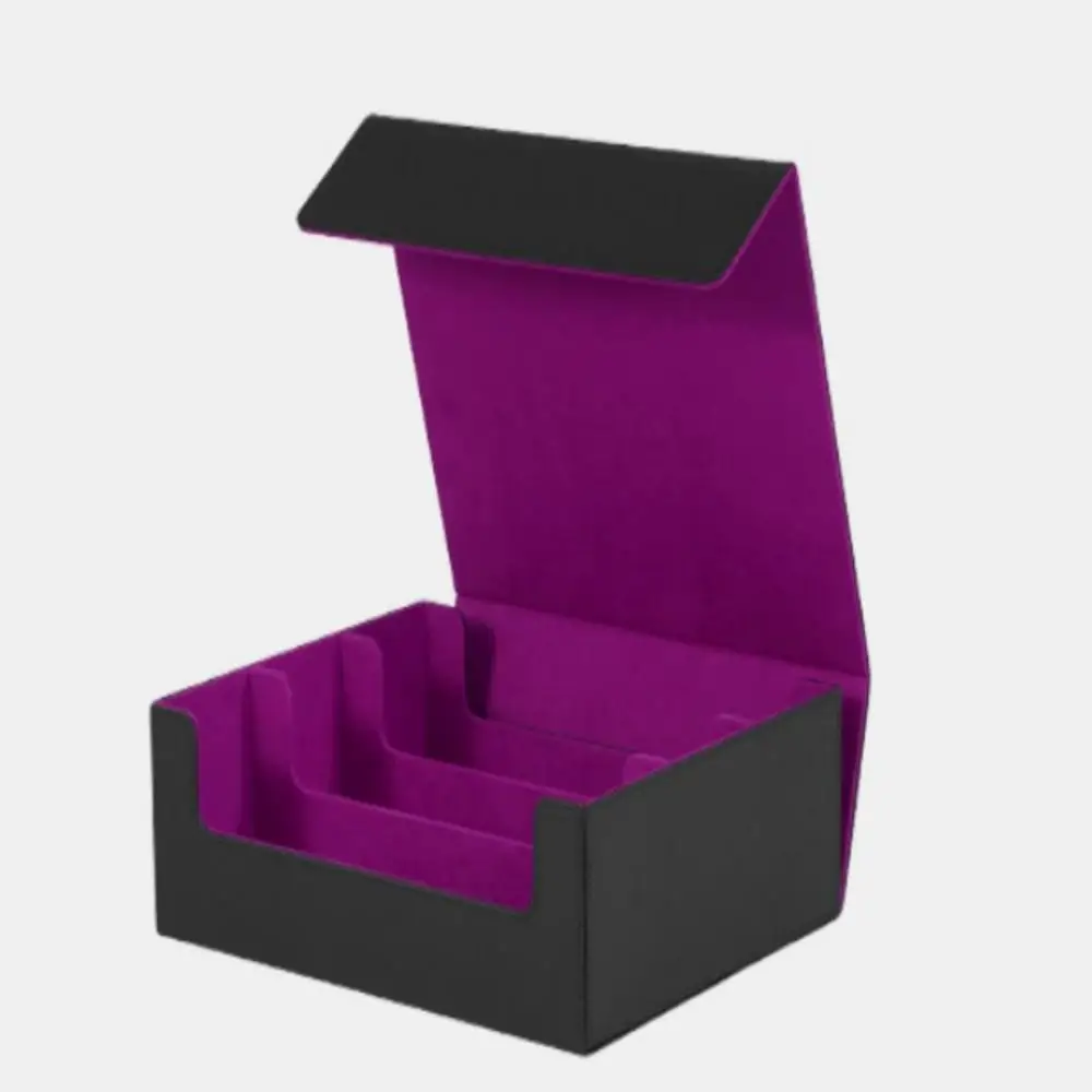 Trading Card Storage Box, Can Hold 1800+ Single Decks Magnetic Closure PU Leather Card Box Fits For TCG  Cards