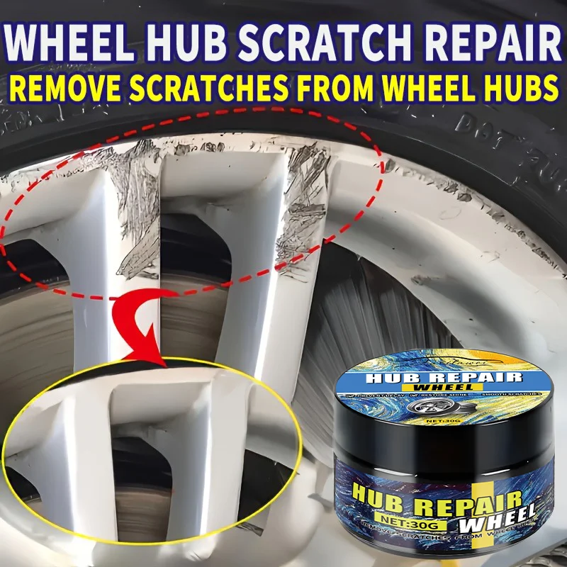 

Универсальная паста для ремонта ступицы колес автомобиля 30 г — удаление царапин, выцветания для алюминиевого сплава и хромированных дисков, полировальный воск для черного, белого цвета