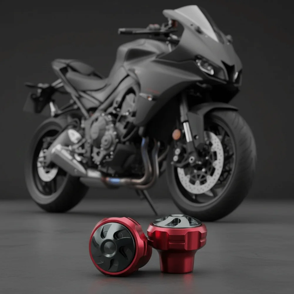 Aluminium Motorcycle Front Fork Frame Sliders Replacement Shockproof Slider Cups Wheel Crash Protector for Moped Scooters