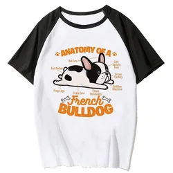 French Bulldog t-shirts women anime t-shirts girl designer 2000s funny clothes