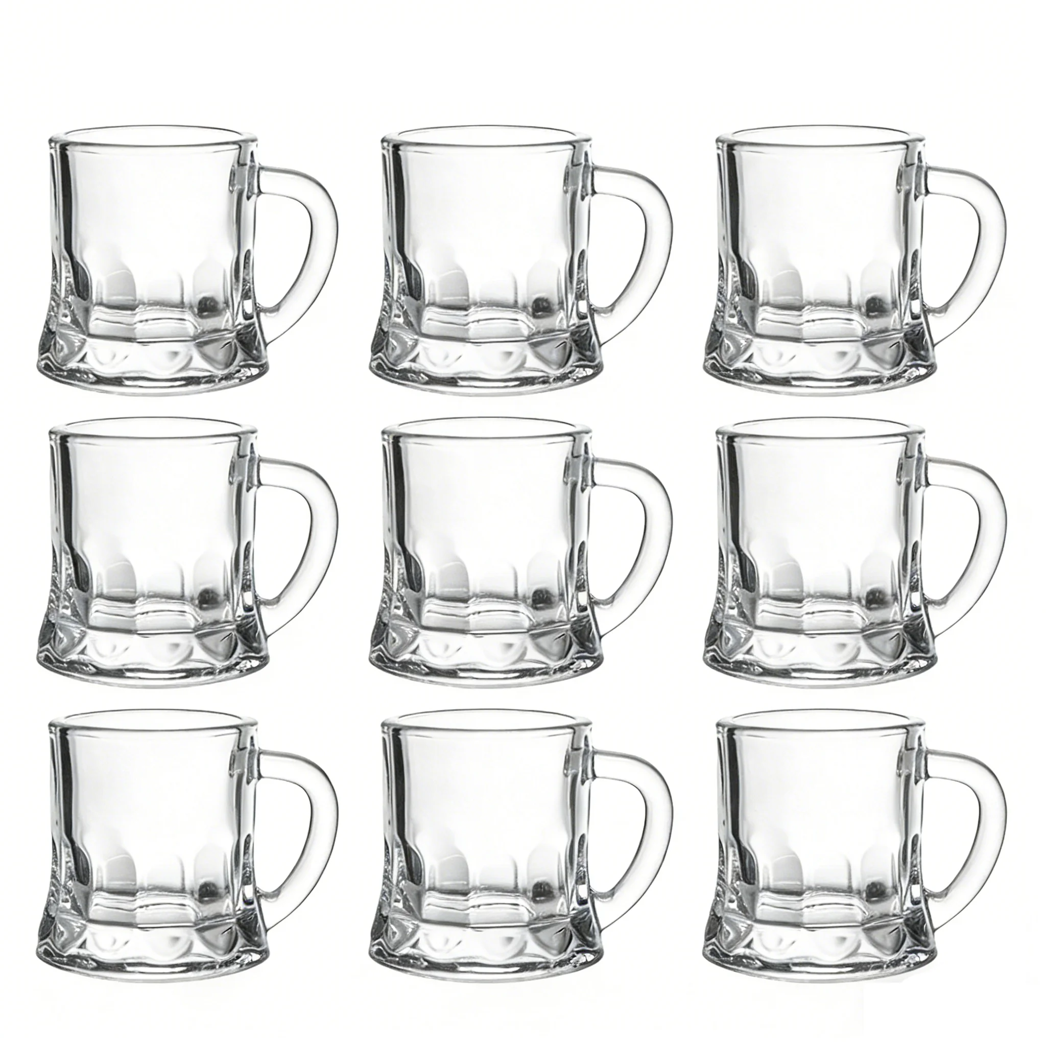 6-Pack 2oz Korean Stylized Small Wine Glasses with Handles Traditional Asian Drinking Cups Set of 6