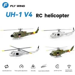 Fly wing New upgrade UH-1 V4 6CH RC Huey Helicopter with ACE H2 flight control GPS self stabilization system Double/four paddle