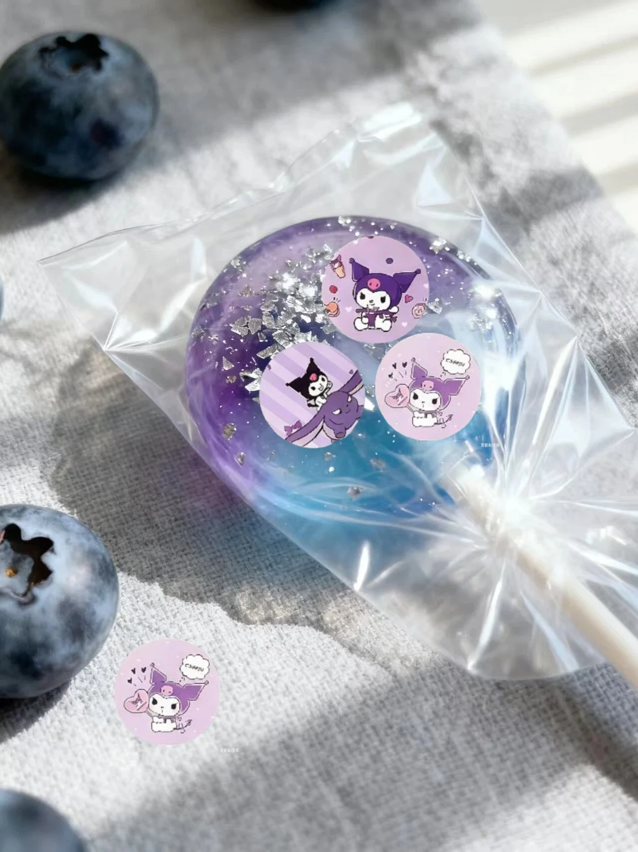 483 peças adesivos estilo Kuromi, padrões brilhantes de detalhes de caveira, ótimos para arte de notebook, copo DIY e detalhes de envelope, de longa duração