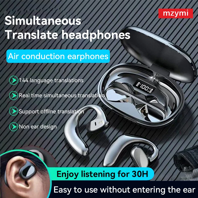 

mzymi True Wireless Earbuds S900 Bluetooth Sports Earphones 9D Sound TWS Headphones Gaming Headset With Translation Function