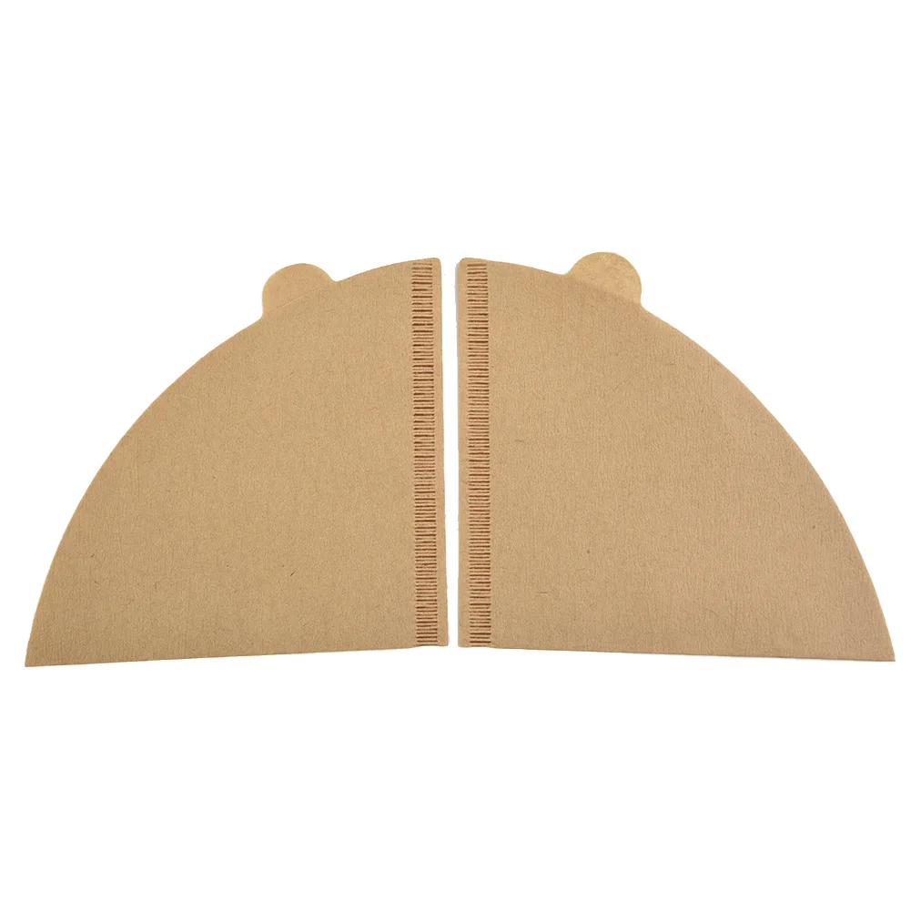 Papel de filtro de café para cafetera, pulpa de registro para lavar a mano, 40 unids/bolsa, papel de filtro de goteo en forma de cono para cafetera