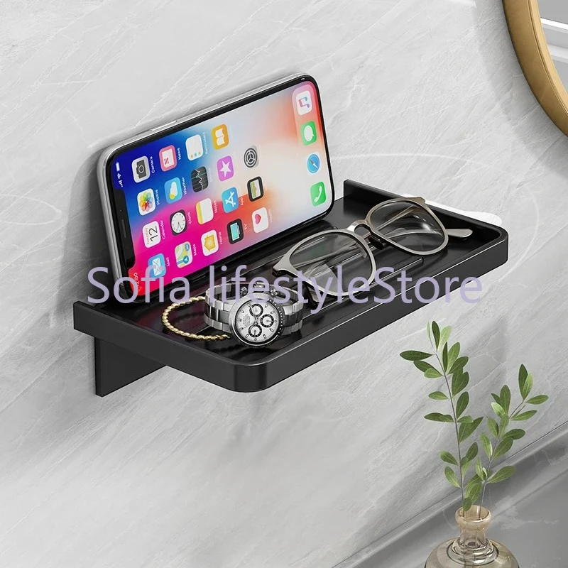

Falangshi Bathroom Shelf Phone Storage Rack Shelves Stainless Steel Wall Mount Shower Basket Holder Phone Holder WB8015