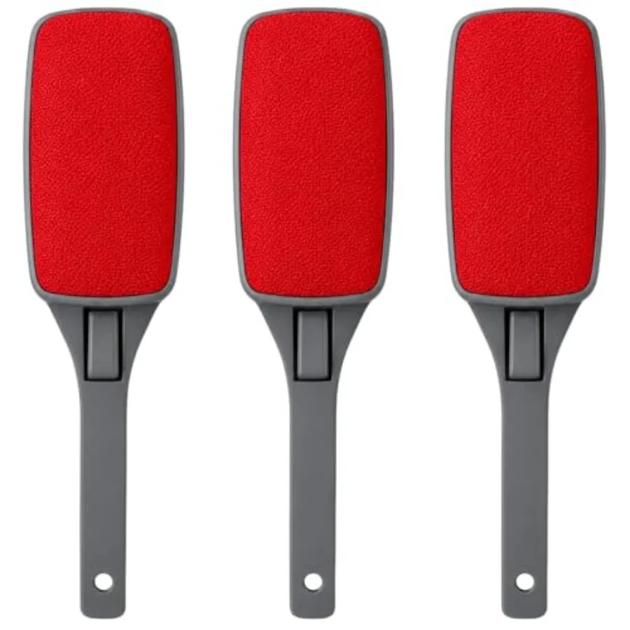 

3-Pack Reusable Lint Brush for Clothes, Double Sided Pet Hair Remover Brush with Swivel Head, Fabric Lint Remover for Couch, Fu