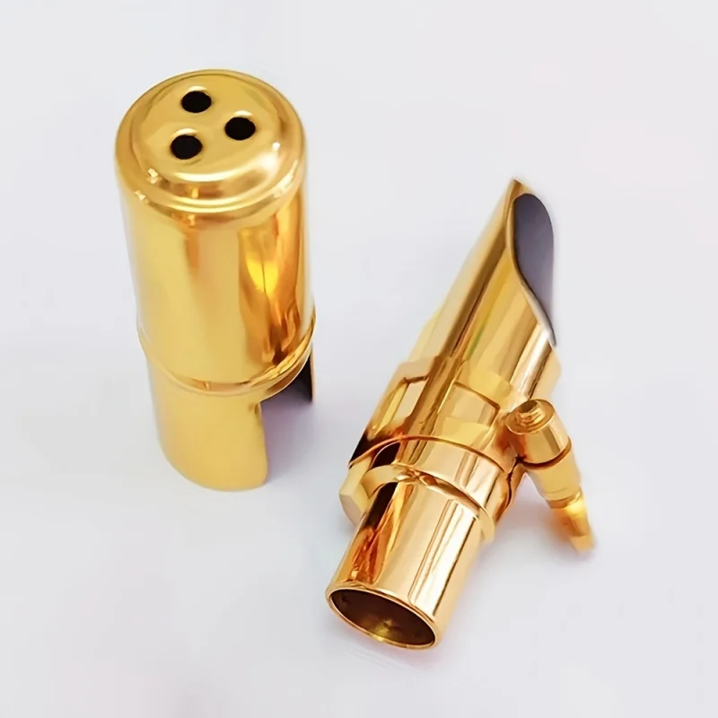 

Металлический мундштук для тенор-саксофона B-Flat для джазовой и поп-музыки, с матовой золотой отделкой, изготовлен из латуни