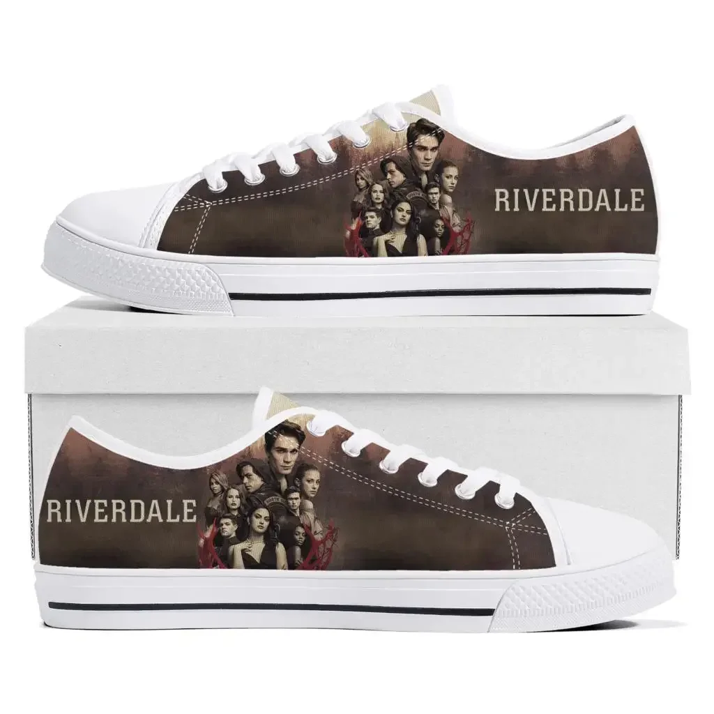 Riverdale South Side Serpents Low Top Sneakers Mens Womens Teenager Canvas Sneaker Casual Custom Made Shoes Customize Shoe