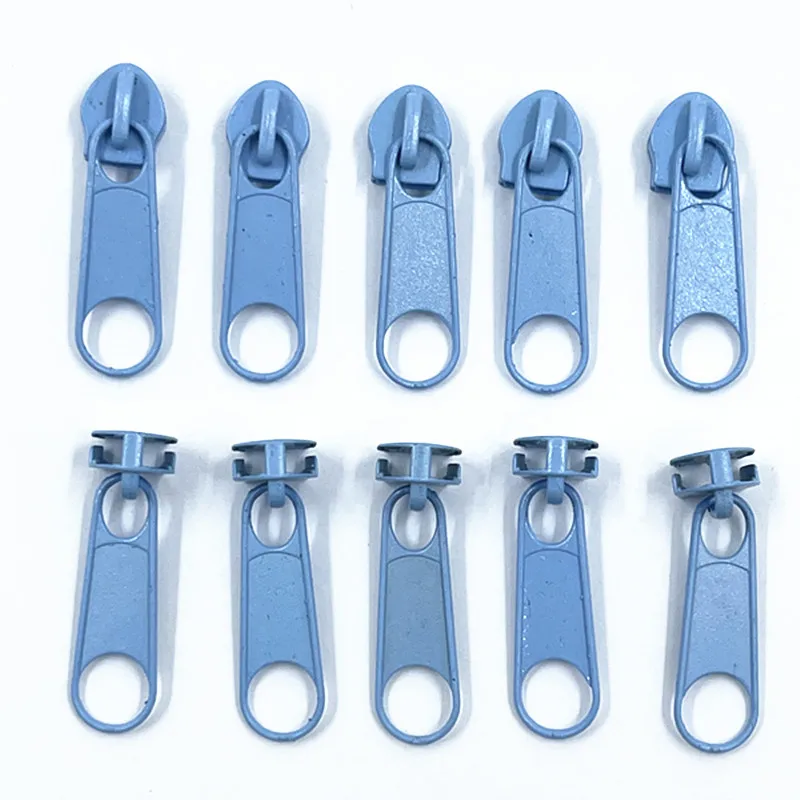 5# Nylon Zipper Puller Sofa Mattress Tent Luggage Long Board No Lock Slider 50Pcs