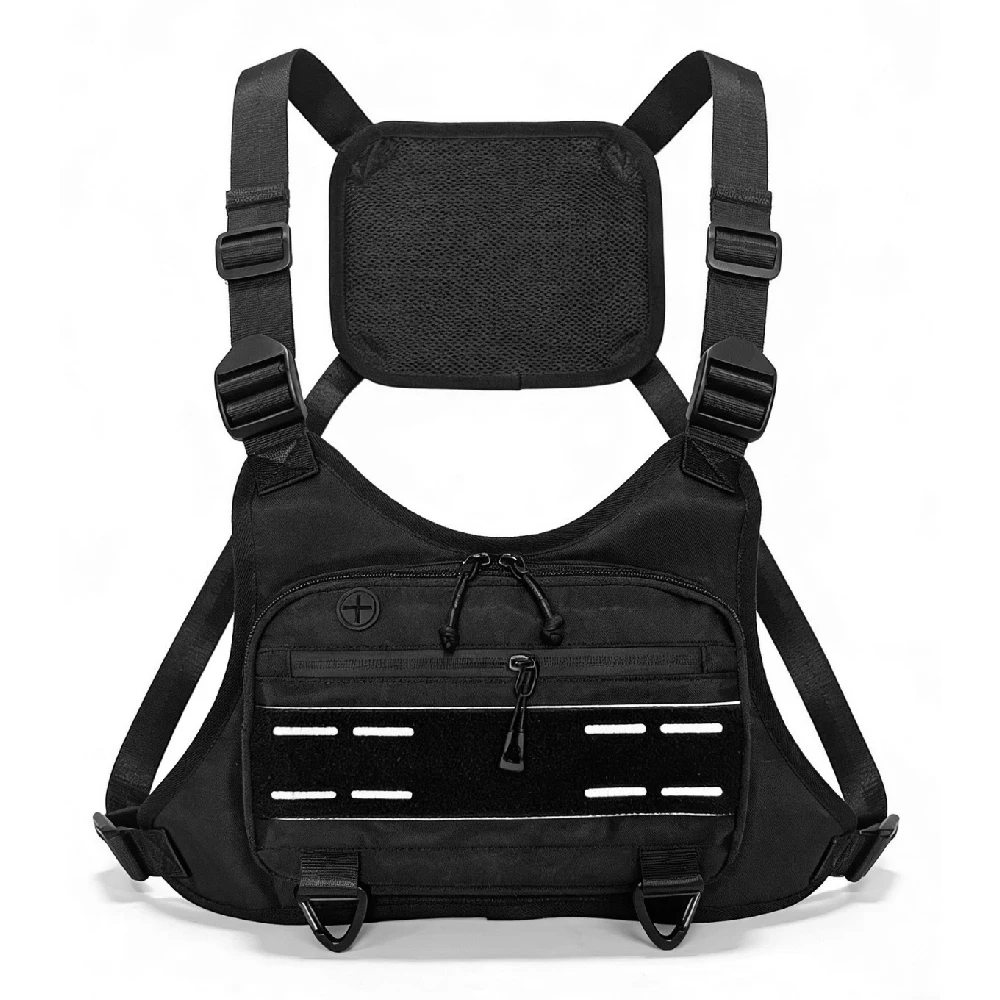 Leichte, wasserabweisende Sport-Brusttasche für Herren, geeignet zum Laufen, als Umhängetasche für Workouts, zum Radfahren, Wandern, Klettern und für Spaziergänge mit dem Hund. – Detail 1
