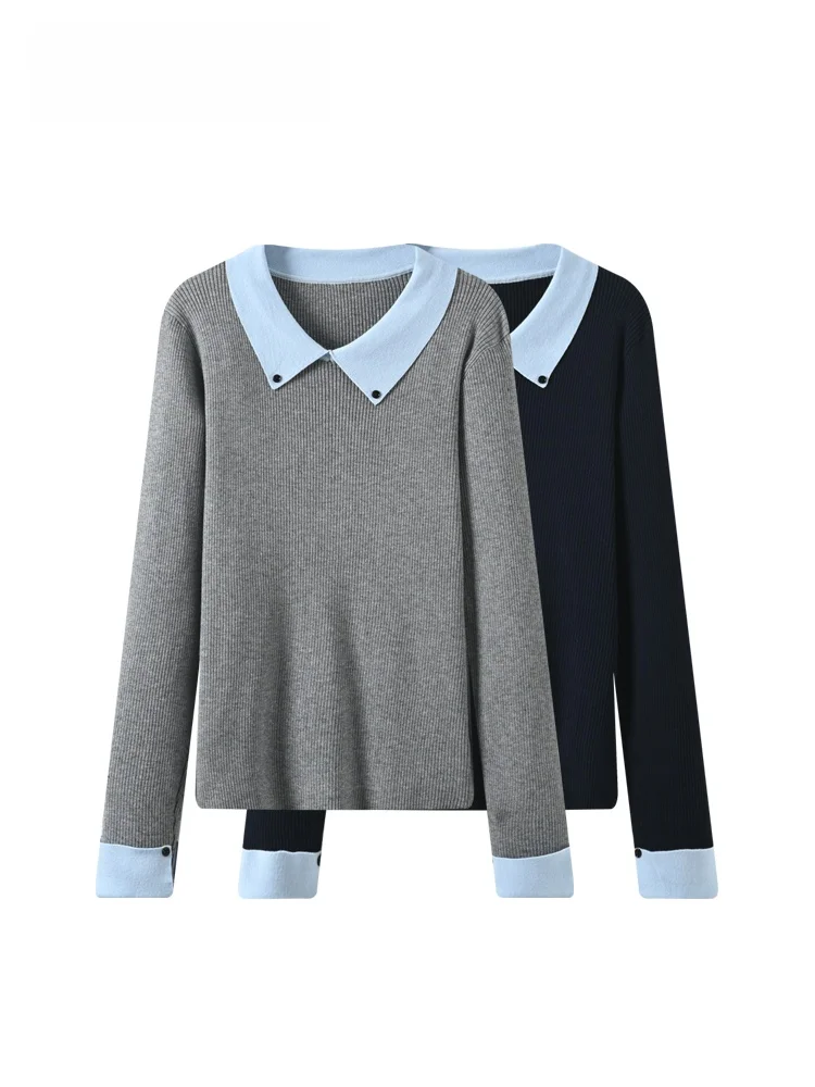 

Вязаный свитер Cara CLUB большого размера с длинными рукавами для женщин, повседневный, модный, на осень-весну, больших размеров