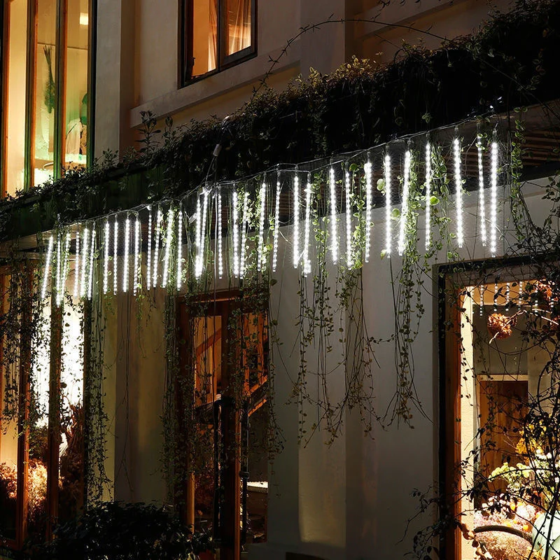Christmas LED Meteor Garland Festoon Holiday Strip Light Outdoor Waterproof Fairy String Lights For Street Decoration image 4