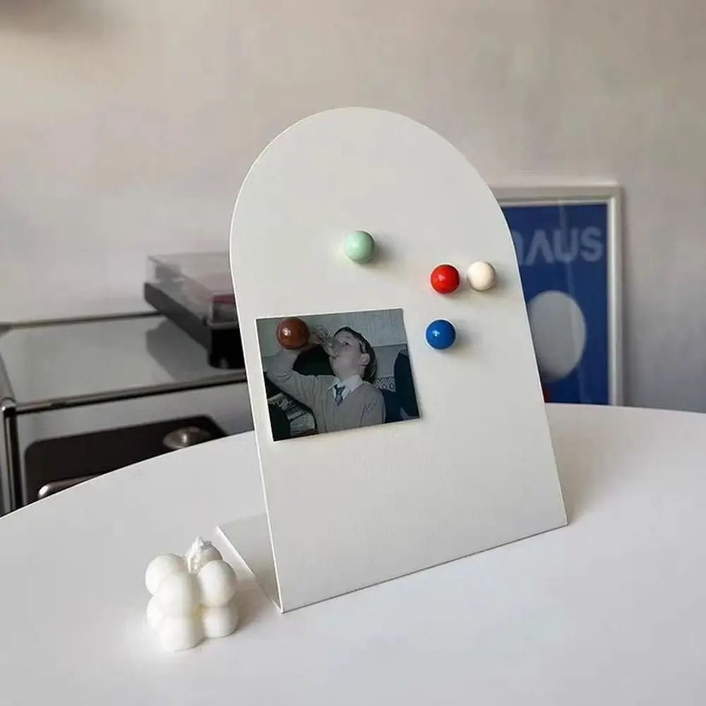 Creative Large Capacity Desktop Message Board Vertical Curved Magnetic Photo Frame Note Board Office Home Desktop Ornament