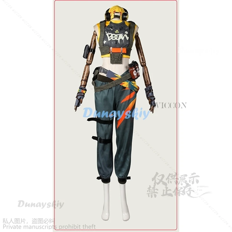 Anime Game VALORANT Raze Cosplay Costume Tayane Alves Outfit Raze Cosplay Adult Women Men Costume For Hallowmas Carnival Party