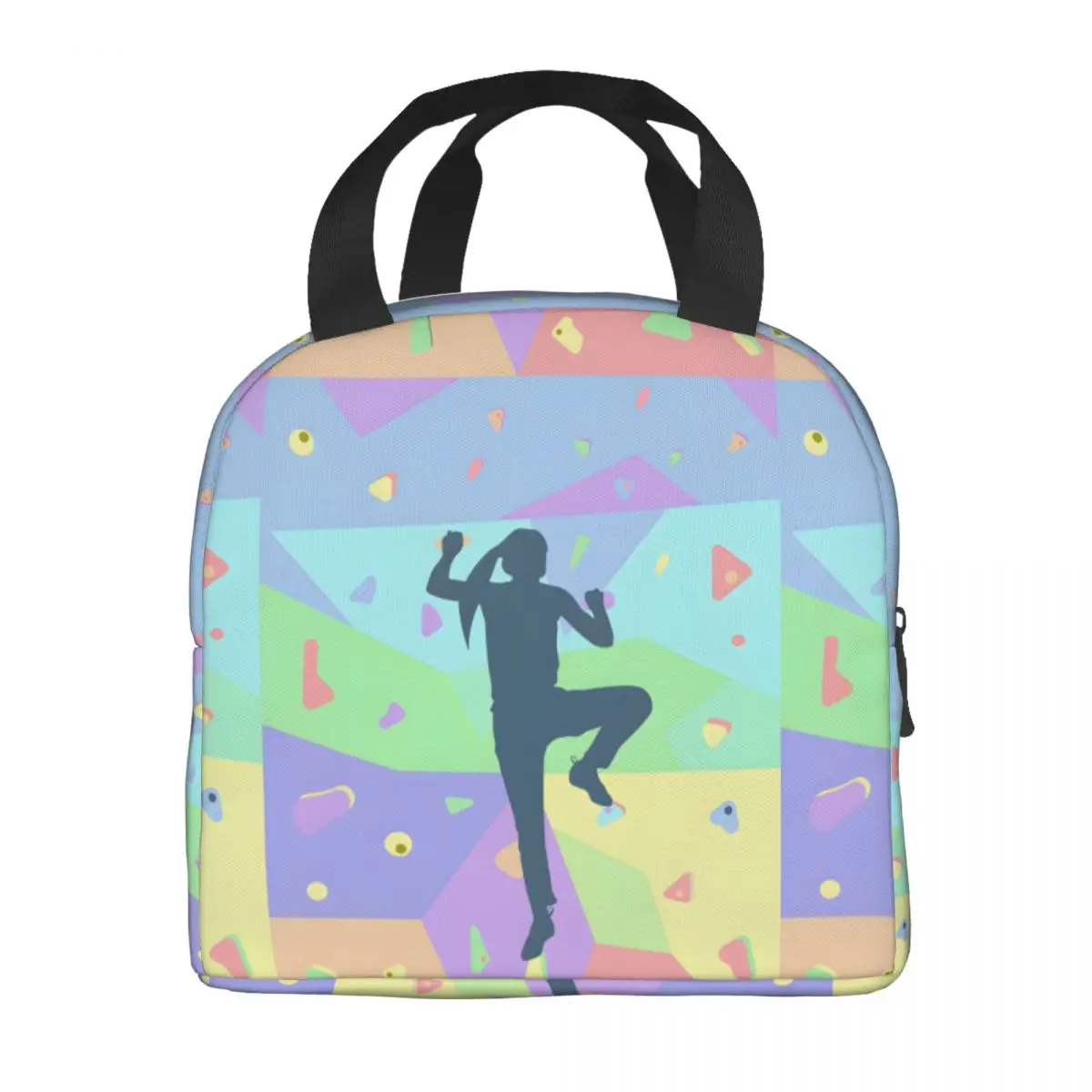 Custom Bouldering Rock Climbing Wall Insulated Lunch Bags for Outdoor Climber Gift Thermal Cooler Bento Box Women Children