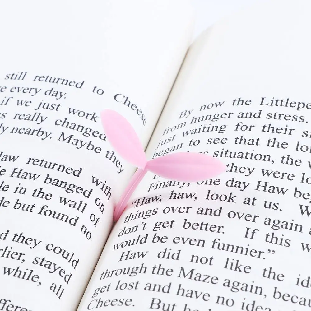 Silicone Creative Reading Green Bookmarks Grass Buds Bookmark Little Grass Bud Little Leaves Bookmark Sprout Bookmark