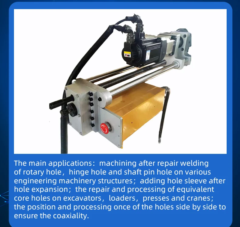 Power Portable Line Boring and Welding Machine 65-500mm Excavator Loader Bulldozer Hole Repair Machine