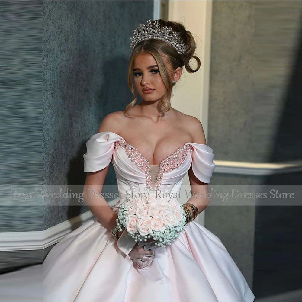 Customized Mini Short Cocktail Dress A Line Cocktail Prom Gown Short Off The Shoulder Beading Wedding Party Gown — 2
