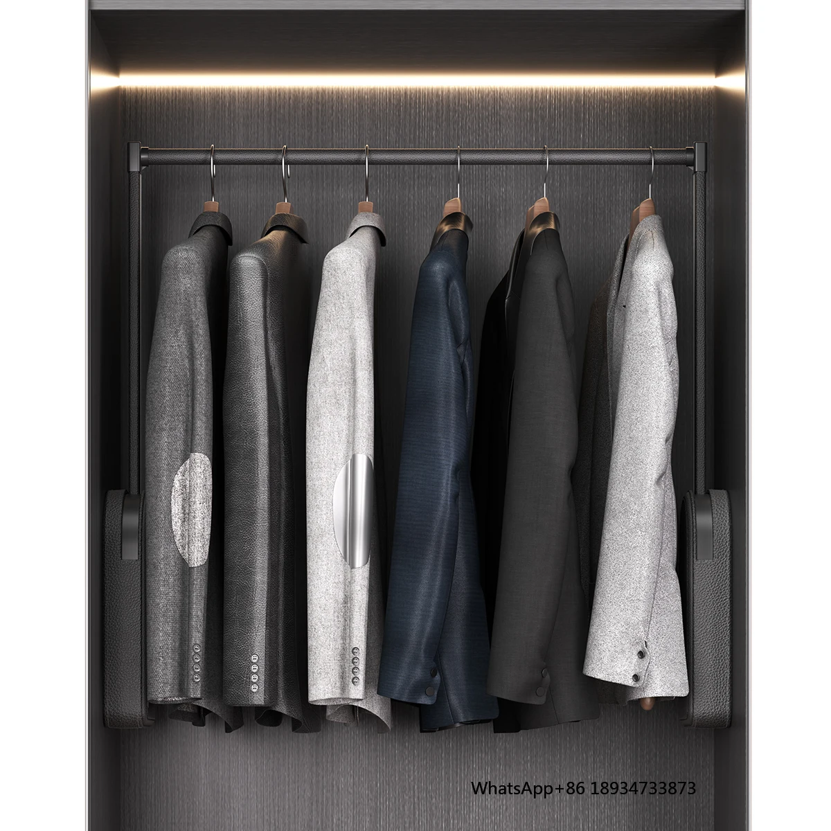 Hot Sale Whole House Customization Smart Wardrobe Electric Wardrobe Lift  Motorized Wardrobe Lift Electric Lifting Clothes Rail