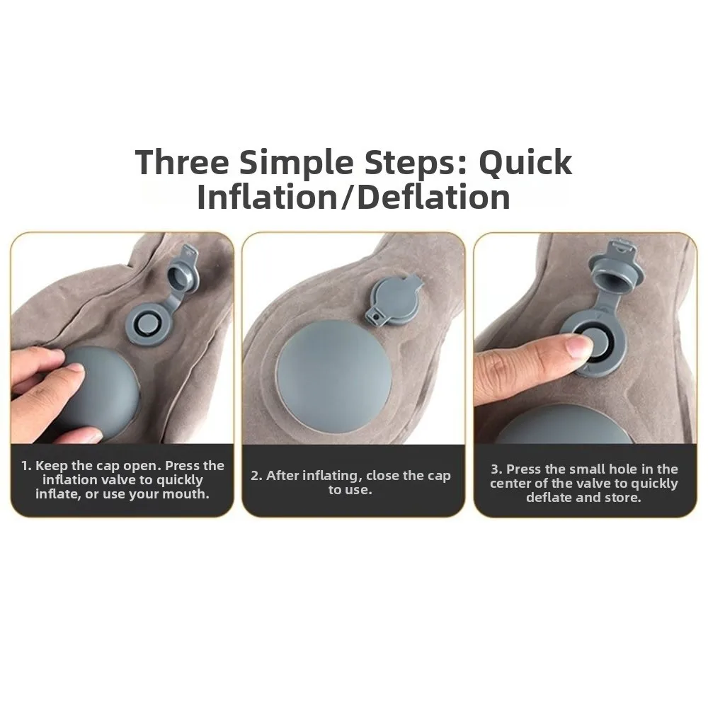 Press Type Inflatable Waist Pillow Thickened Waist Protection Wedge Lumbar Cushion Comfortable Portable Lumbar Support Pillow