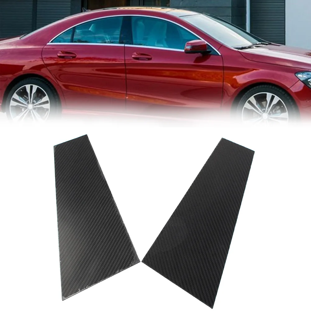 2Pcs Car Door Window B Pillar Post Cover Trim For Mercedes-Benz W117 CLA 200 220 250 260 450 2013 2014 2015 2016 2017 2018 2019