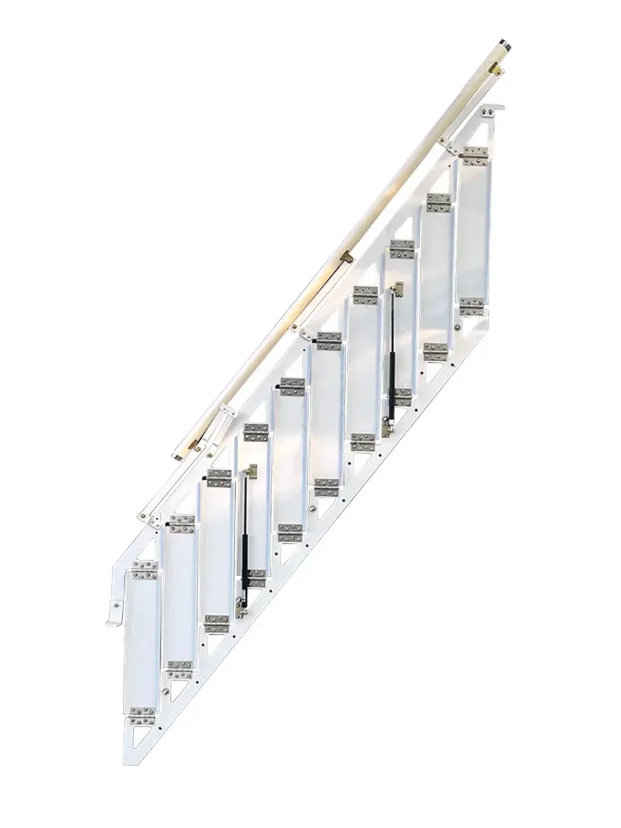 Long - lasting For  Folding Stairs Against The Wall Stairs For Household Attic Sidewall Pedal Stairs Indoor Loft Duplex Small Ap