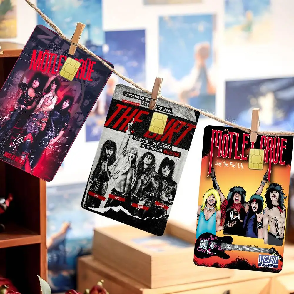 

Popular Band M-Motley C-Crues Diy Credit Debit Card Sticker Party Sticker Decoration Waterproof Small Chip Card Skin Sticker