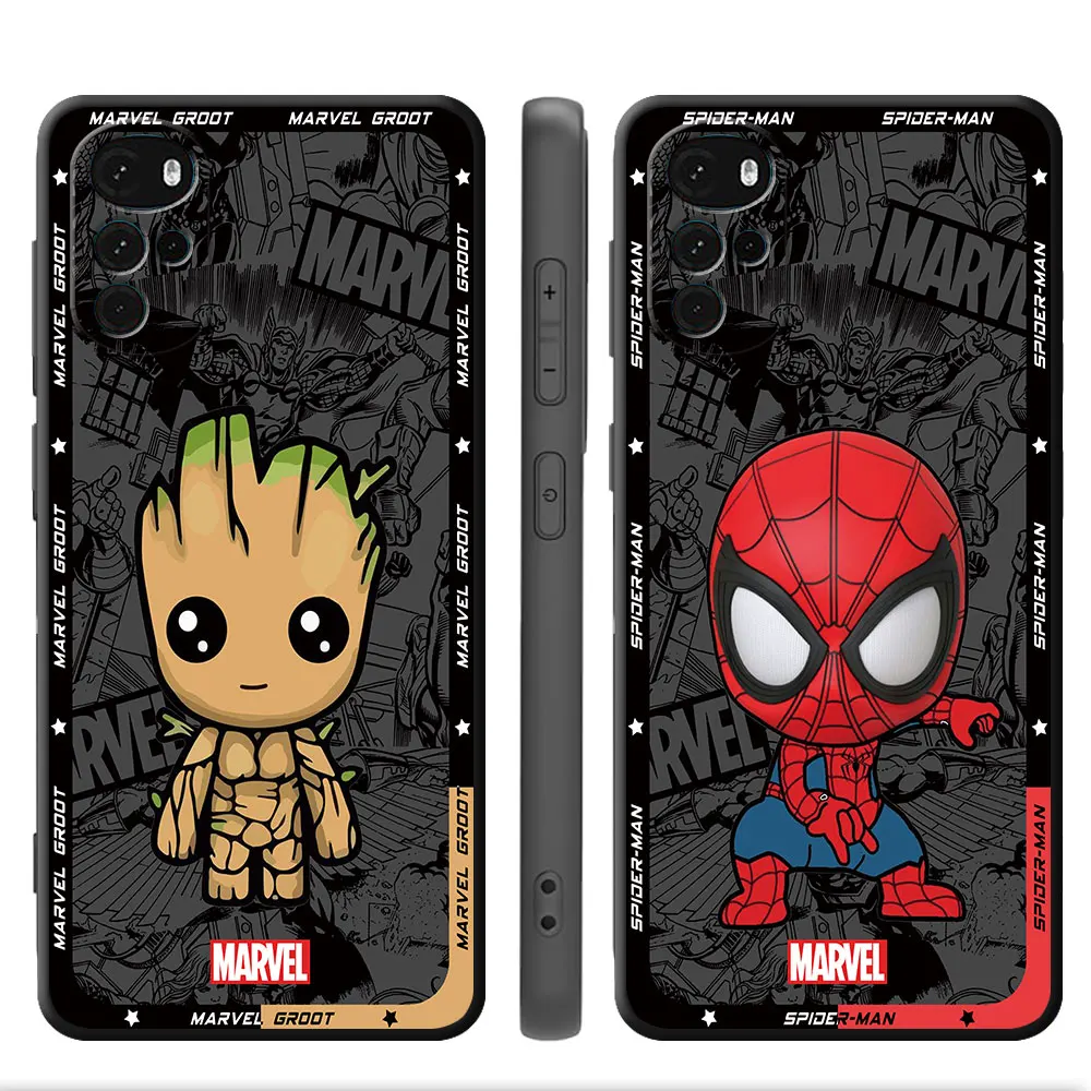 Marvel Spiderman Groot Phone Case For Motorola Moto G60 G30 G31 G50 G51 5G G60S G71 5G G22 G32 G52 G72 G9 Play G200 G53 G73