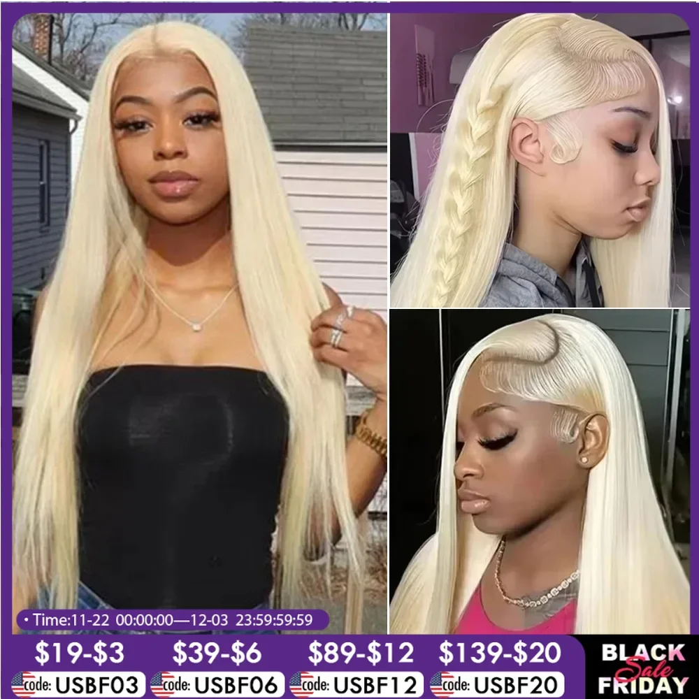 Straight Blonde 613 Hd Lace Frontal Wig 13x6 Brazilian Human Hair Wigs for Women 34 36 Inch Lace Front Closure Honey Colored Wig