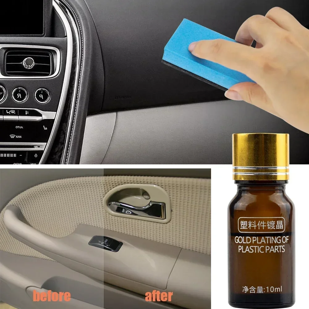 

10ml Automotive Interior Plastic Parts Retreading Cleaning Agent Car Plastic Parts Retreading Agent Instrument Panel Detergent