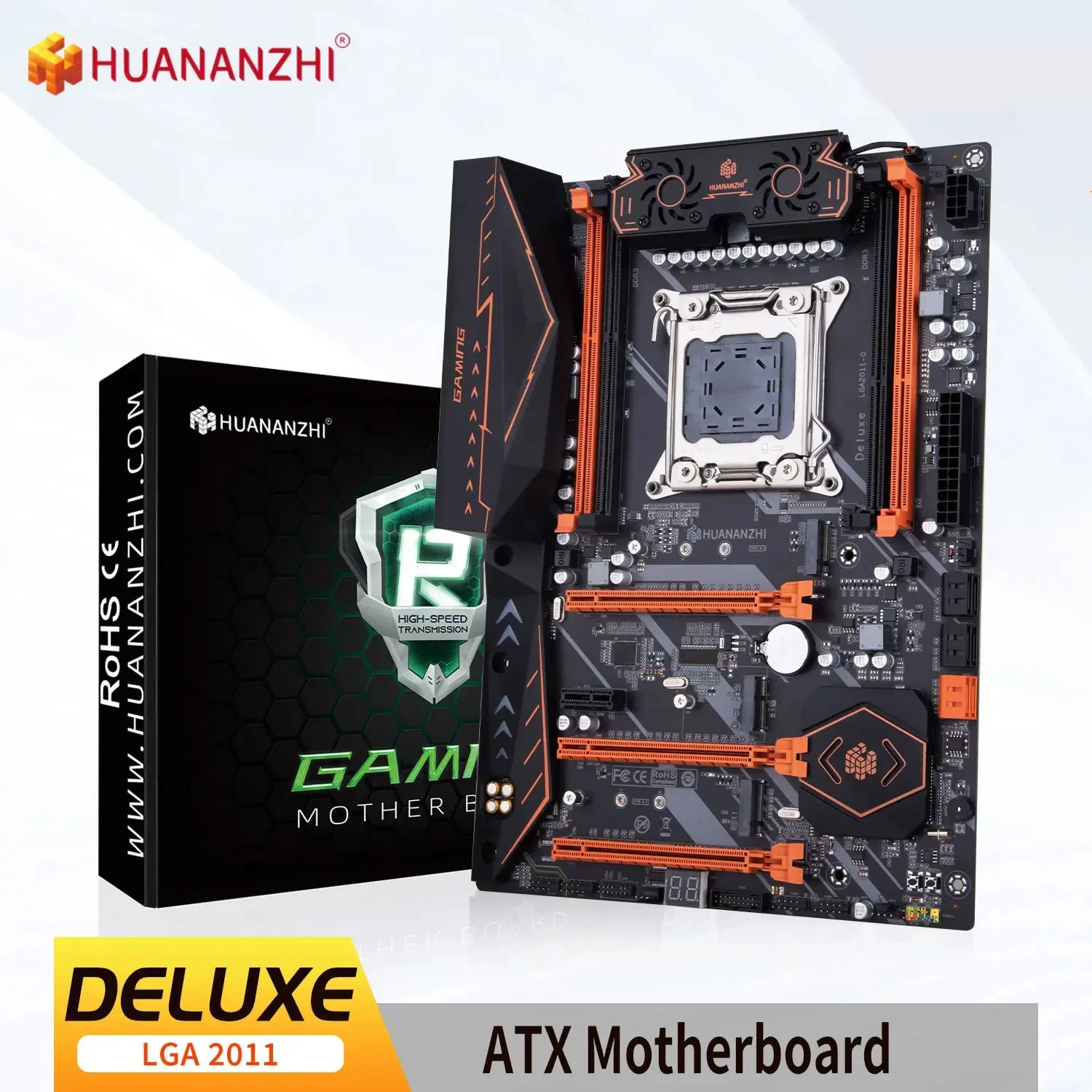 Материнская плата HUANANZHI X9 LGA 2011-0 V1 V2 C1 C2 DELUXE ATX USB3.0 SATA3 PCI-E NVME M.2 с поддержкой памяти REG ECC NON-ECC